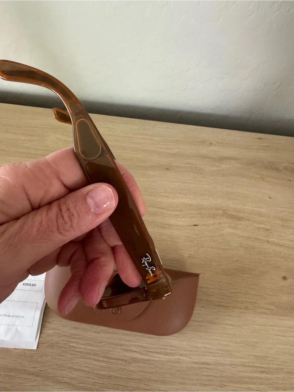 Ray-Ban Meta Wayfair Brown Frame Sunglasses with Brown Case new
